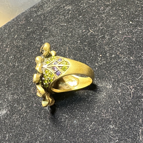 Vintage Heidi Daus Colorful Flower Statement Ring - Picture 3 of 3